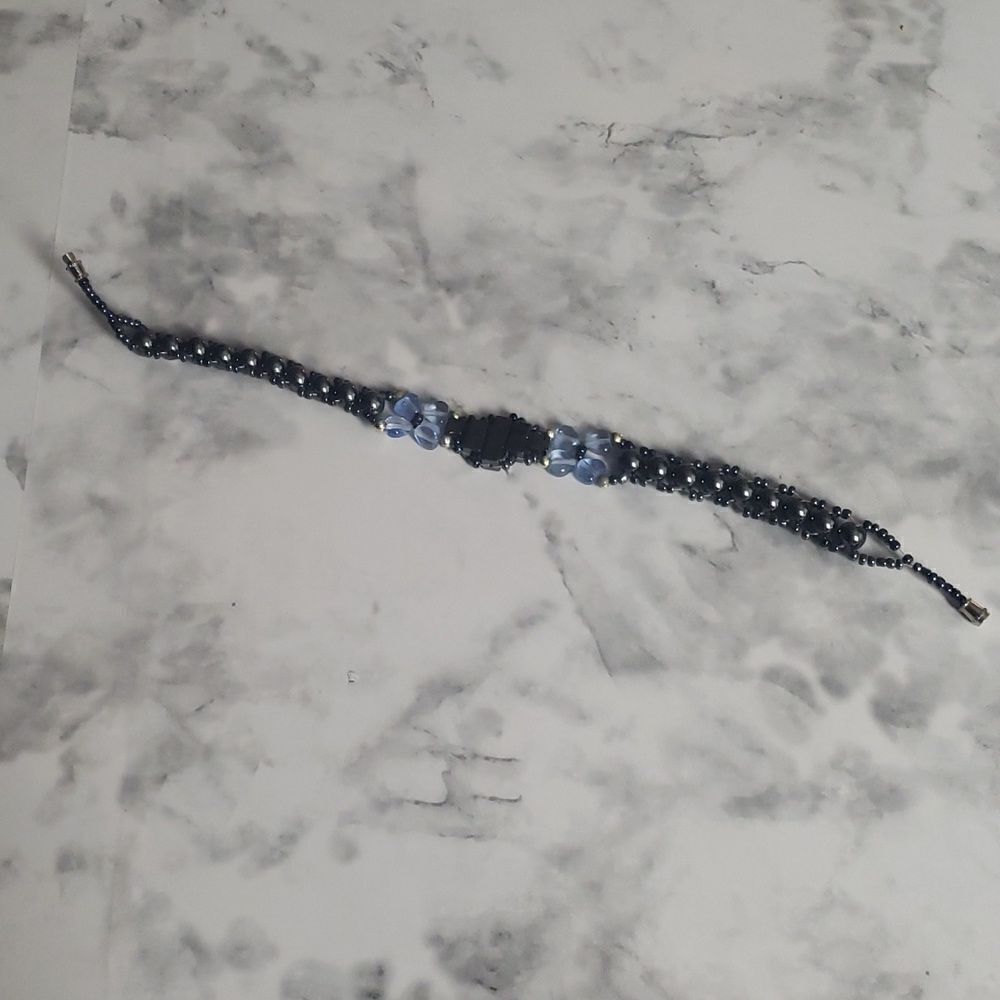 Blue Beaded Handmade Bracelet‎